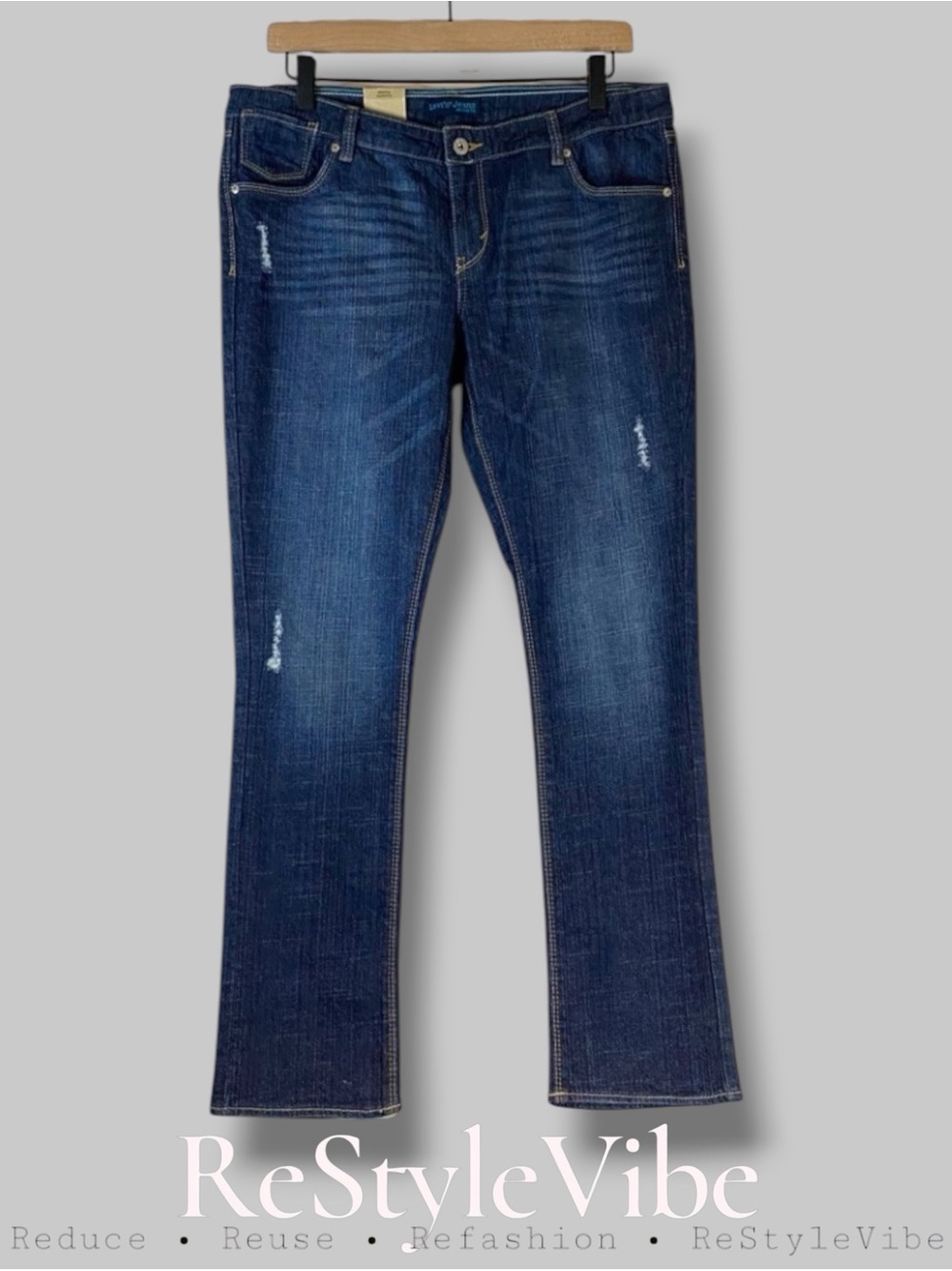 LEVI’S Youth Girl’s Size 16.5 Plus Denim Jeans Skinny Fit Style Stretch NWT